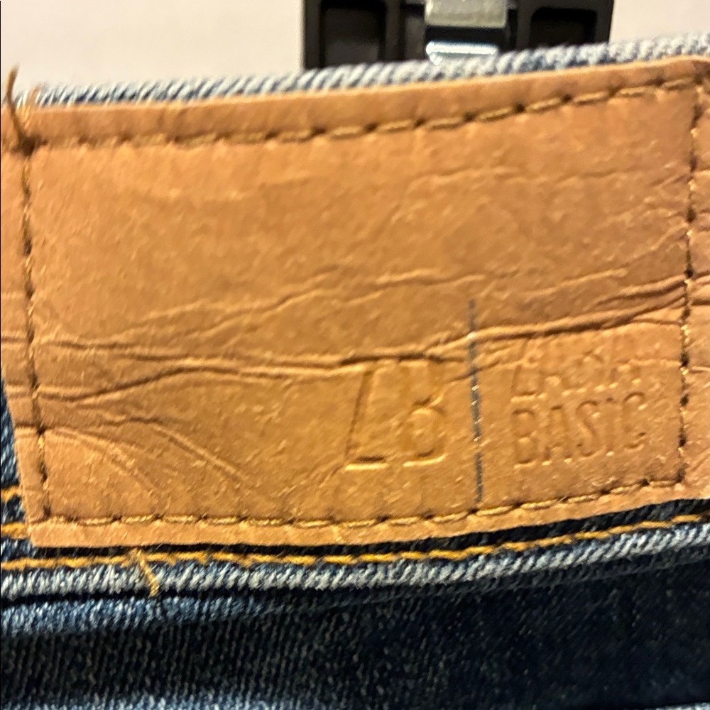 Zara Basic Z1975  Dark Blue Low Rise Denim Distressed Skinny Worn 1X Sz. 27 - Picture 4 of 8
